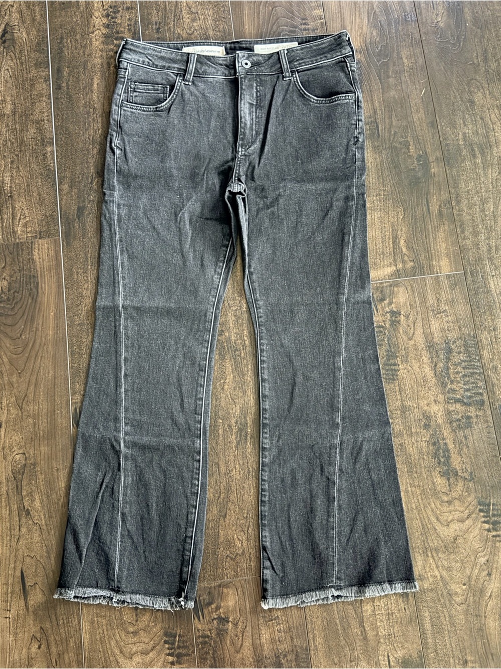 Pilcro High Rise Flare Jeans - Faded Black